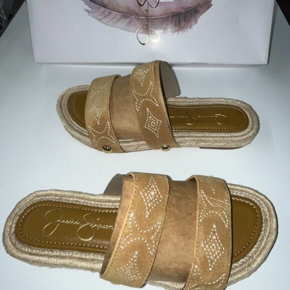 Jessica Simpson Women's Jasdin Western-Stitched Flat Espadrille Sandals Size 6M - Picture 3 of 8